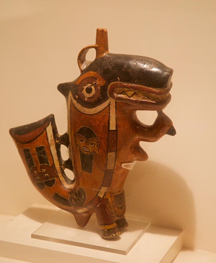 Stylized Jaguar Drinking Cup, Moche Culture, Larco Museum, Lima