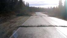 November 2002 Quake Fault Trace Crossing Richardson Highway